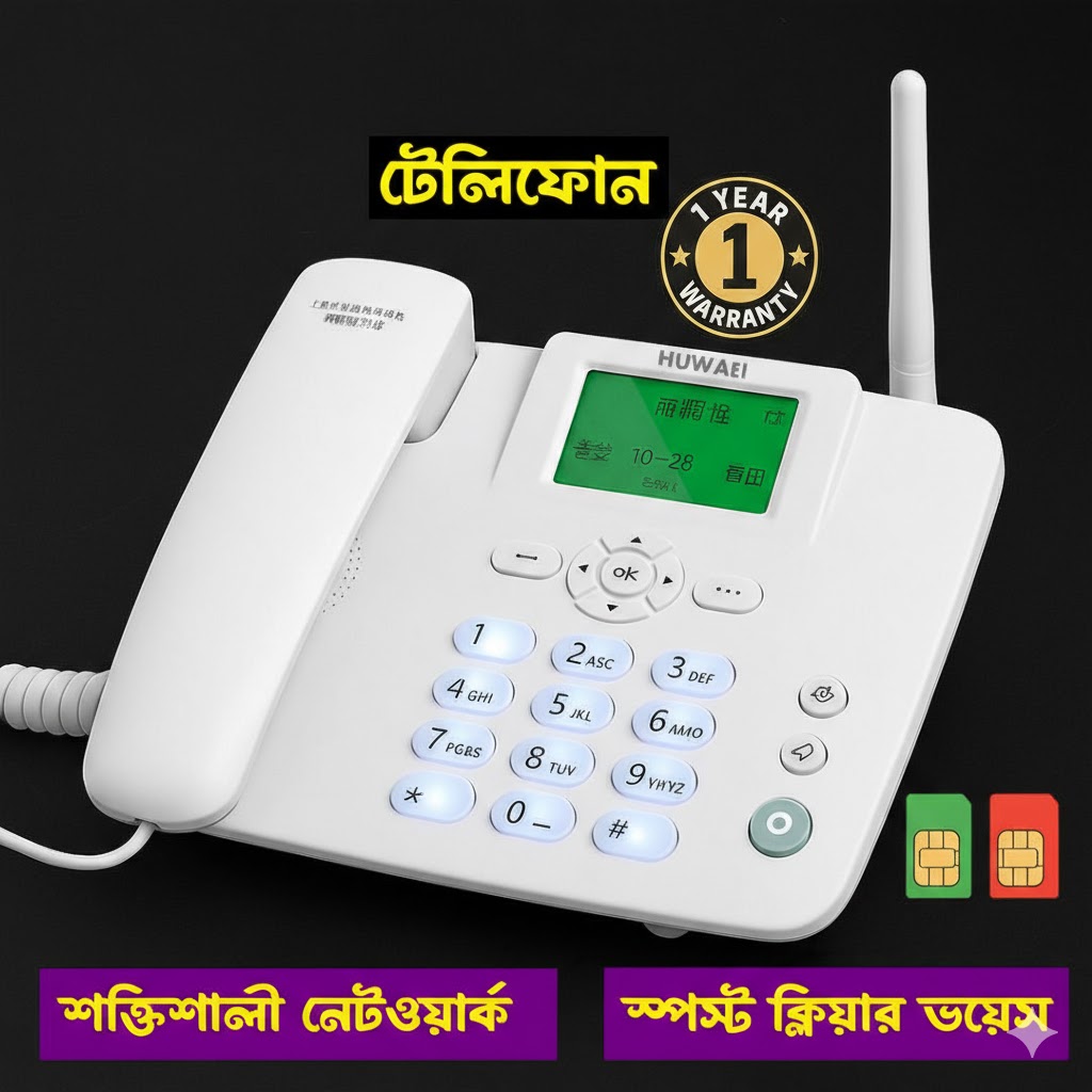 White Dual Sim Support Huwaei Brand Telephone