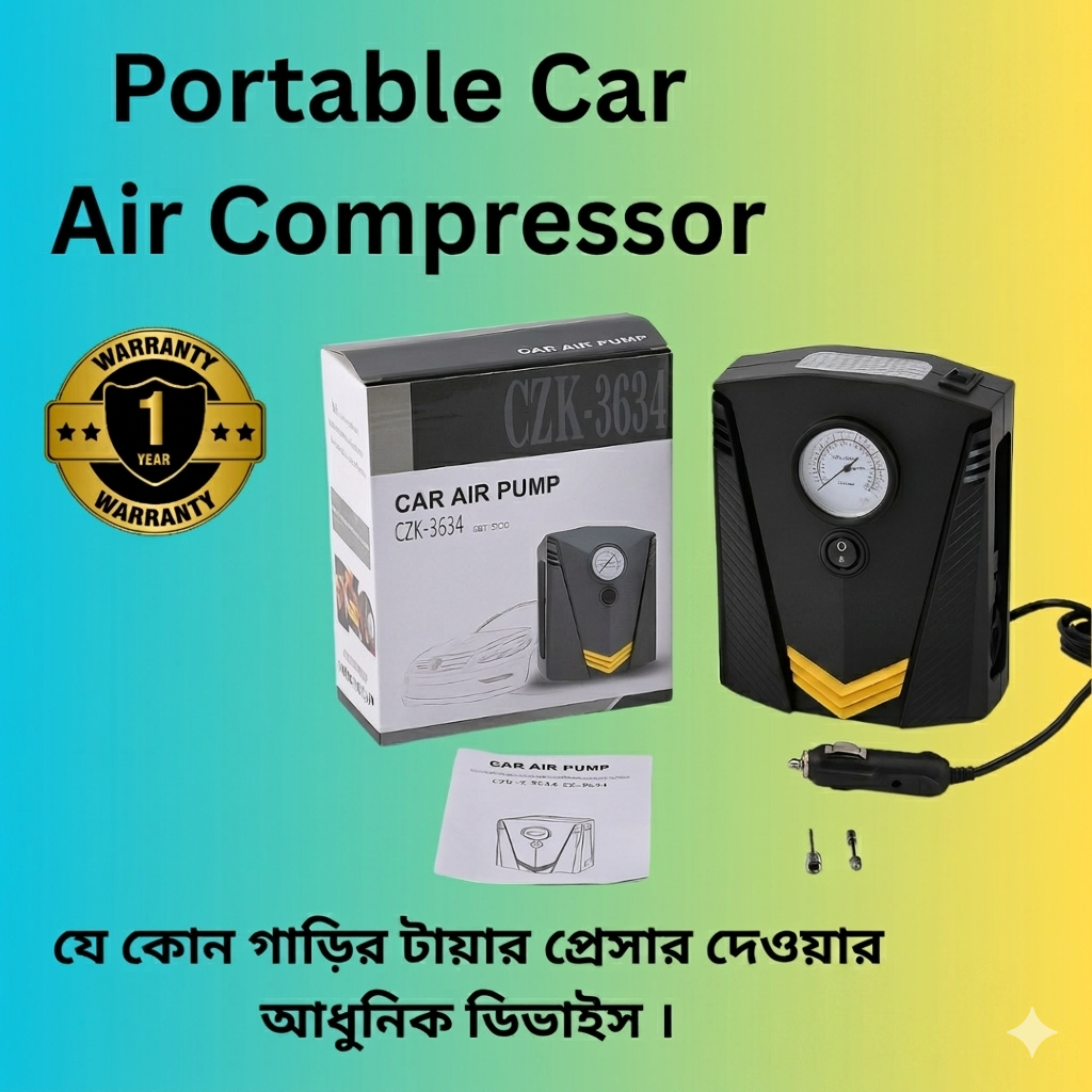 Analog Display Best Budget Car Tyre Pump Air Compressor